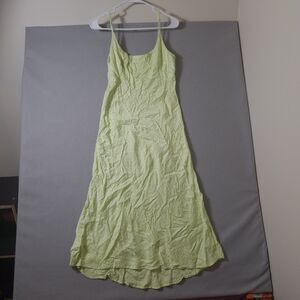 Astr The Label Dress Womens Medium Pistachio Jacquard Square Neck Spaghetti